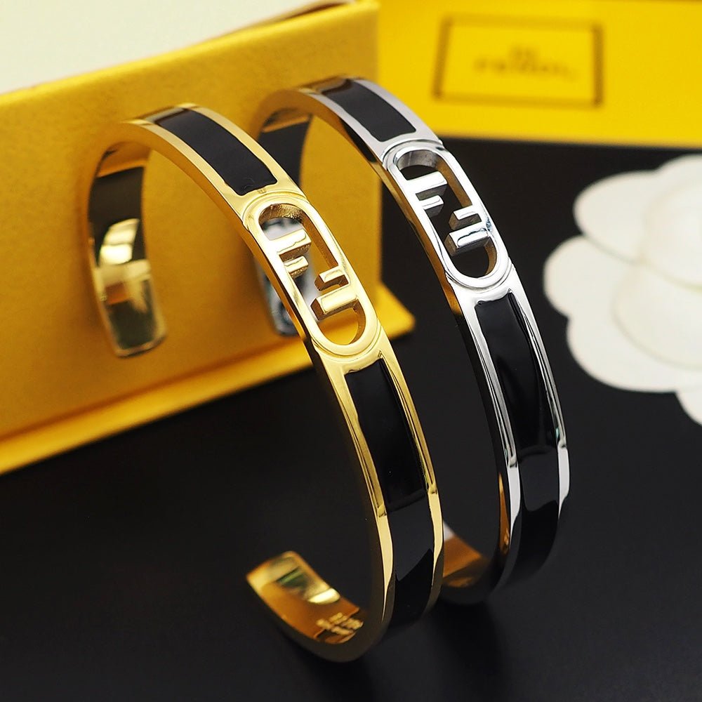 Alternative view of FENDI Porcelain Metal O'Lock Open Bracelet