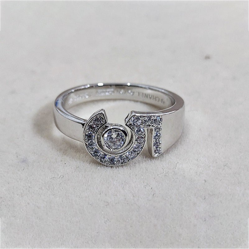 Alternative view of Chanel Rose Gold Spiral Crystal Open Ring