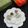 GUCCI Crystal GG Drop Earrings