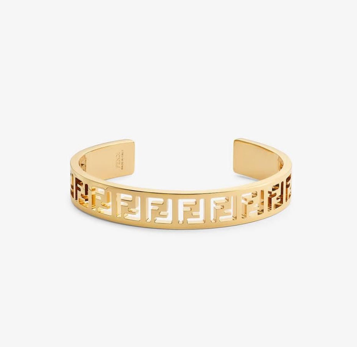 FENDI Hollow Metal FF Logo Open Bracelet