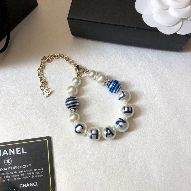 Alternative view of Chanel Printed Pearl Stripe Bead Bracelet