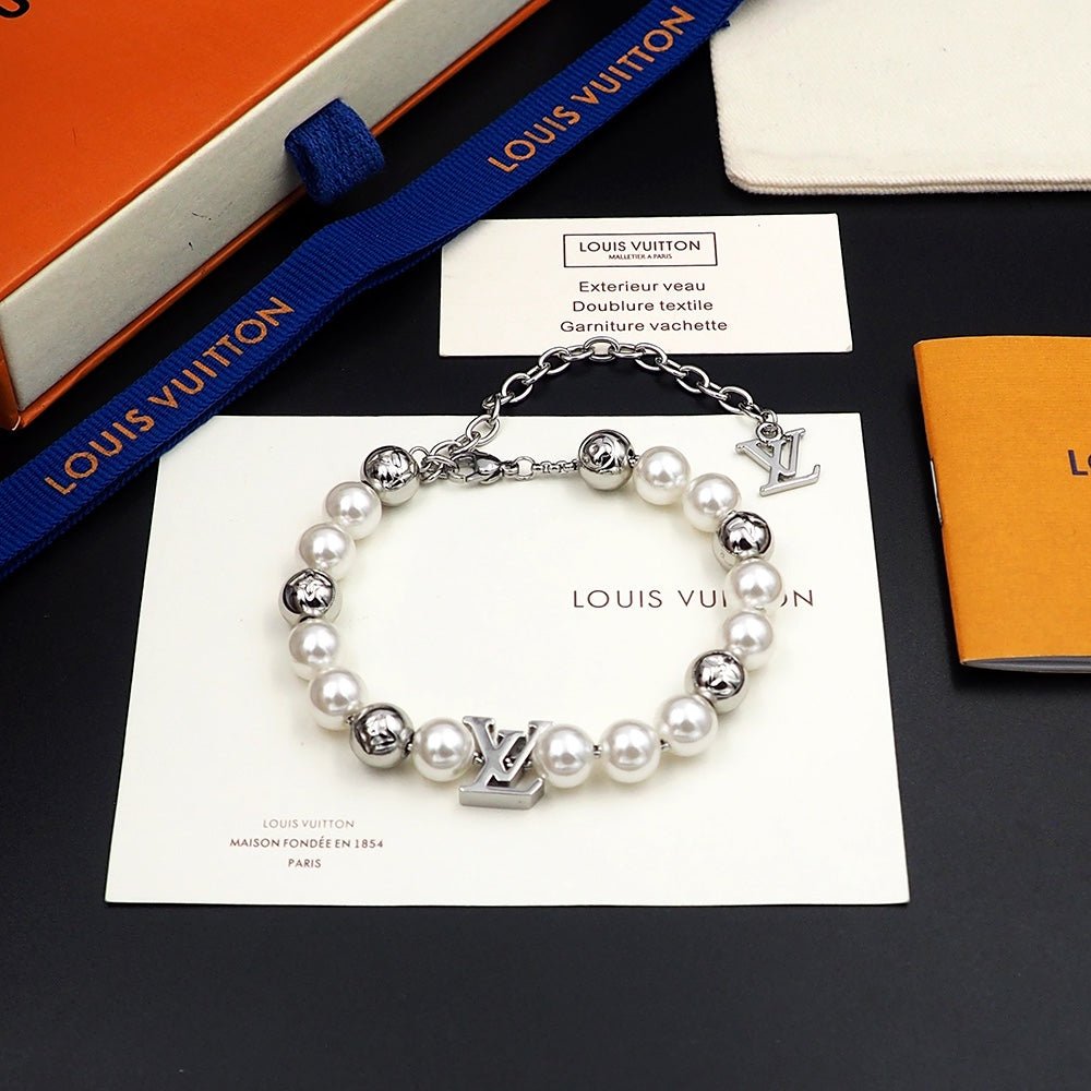 LV Pearl Logo Bracelet - Image 2