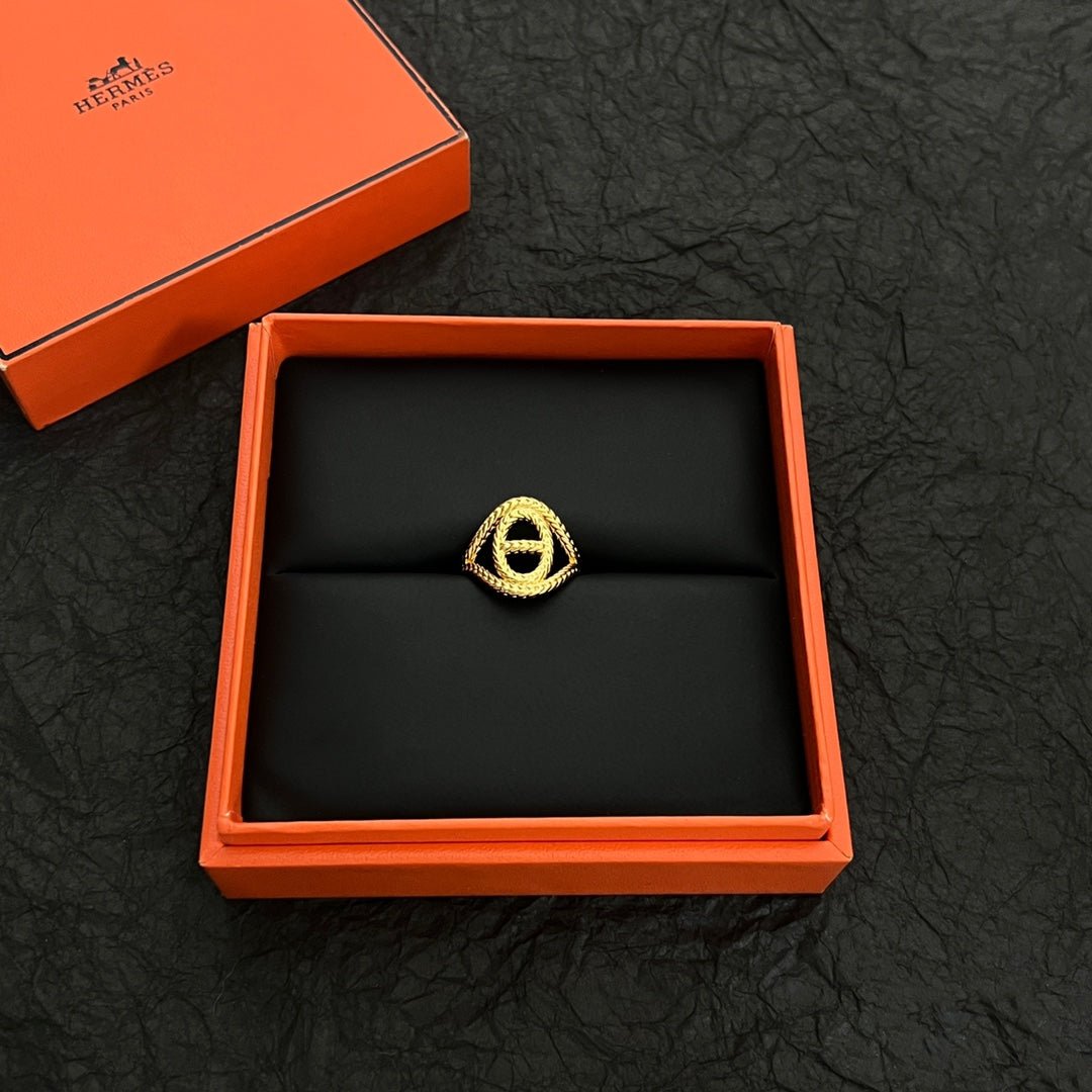 Alternative view of  Hermès Gold Plated Textured d'Ancre Ring