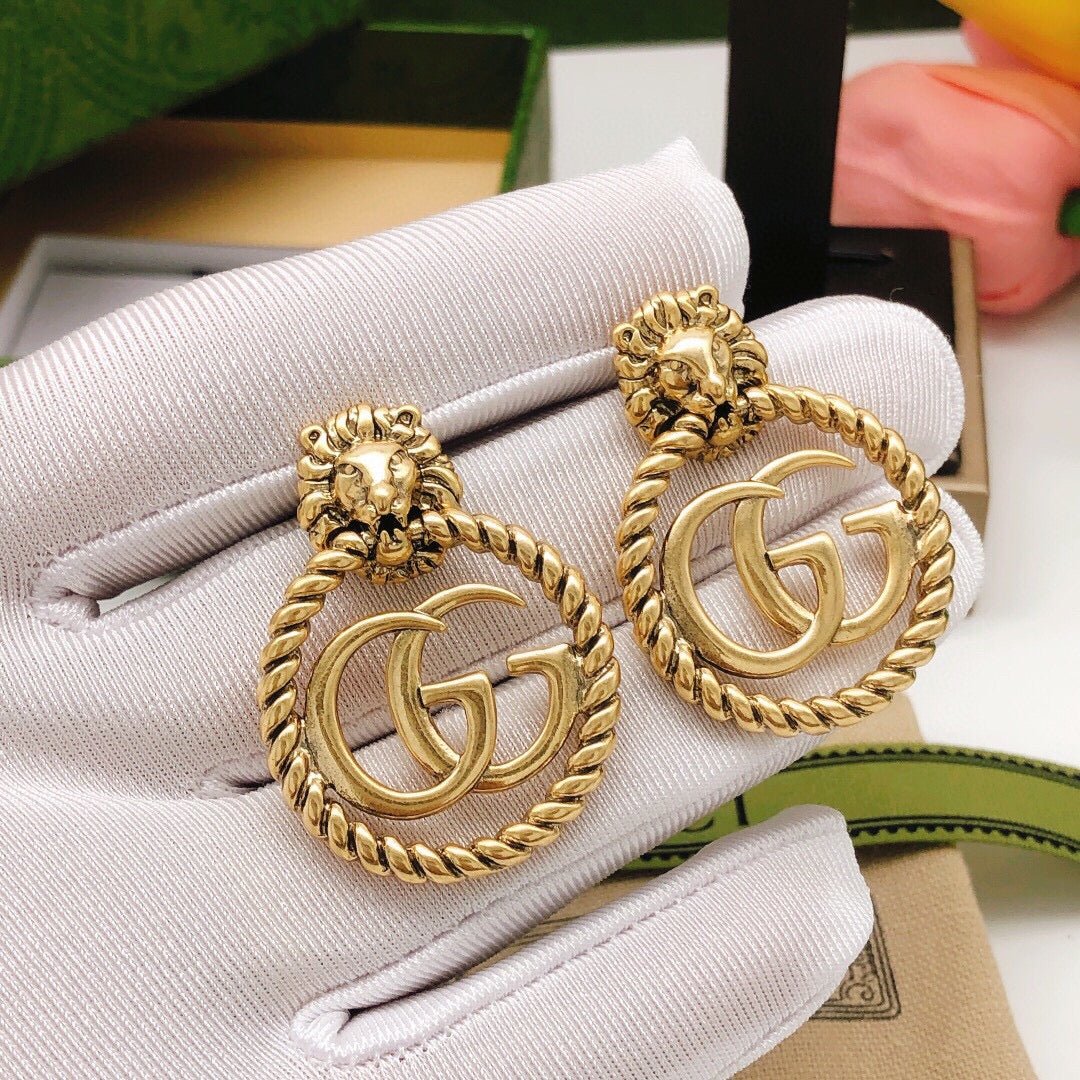 Alternative view of 18K Double Gucci Pendant Earrings