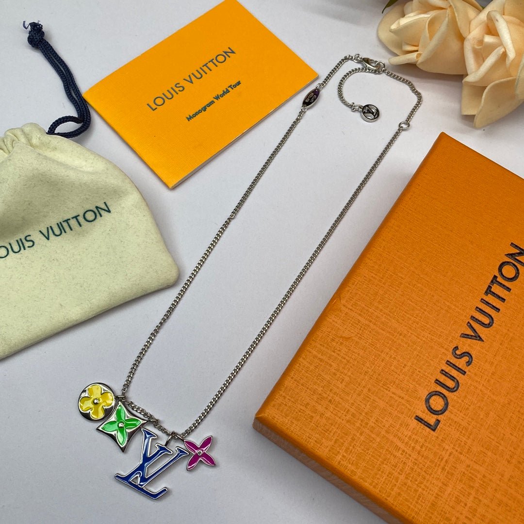 LV Multicolor Flower Mellow Necklace - Image 4