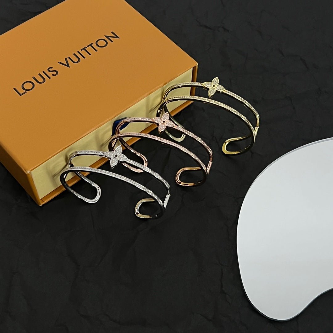 LV Rose Gold Diamond Bangle - Image 7