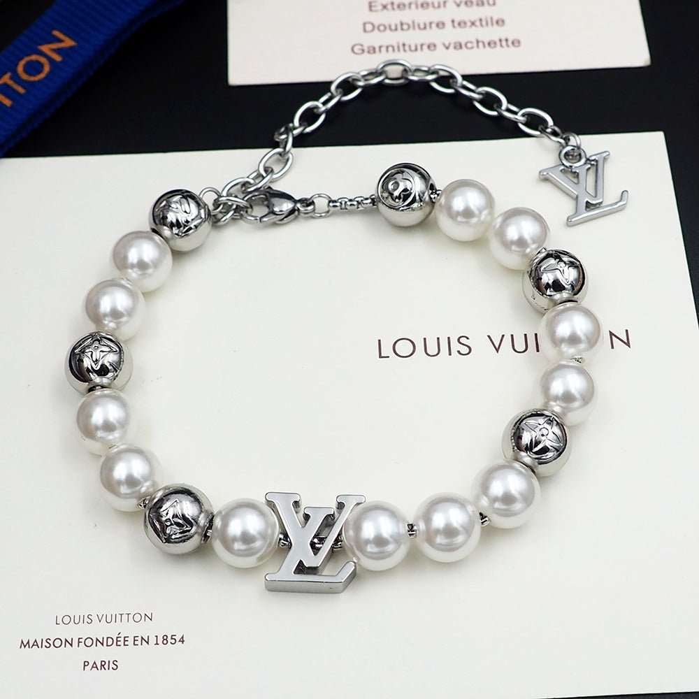LV Pearl Logo Bracelet - Image 6