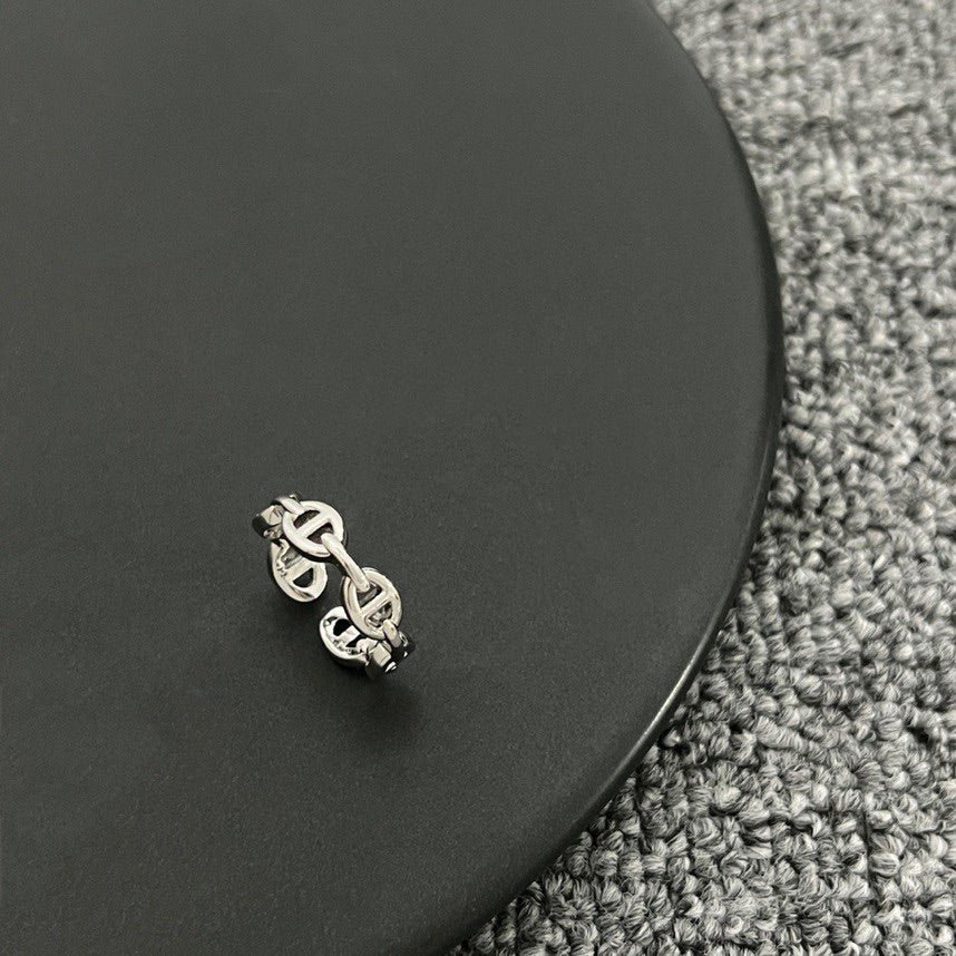 Alternative view of Hermès Silver Plated Chaine d'Ancre Links Ring