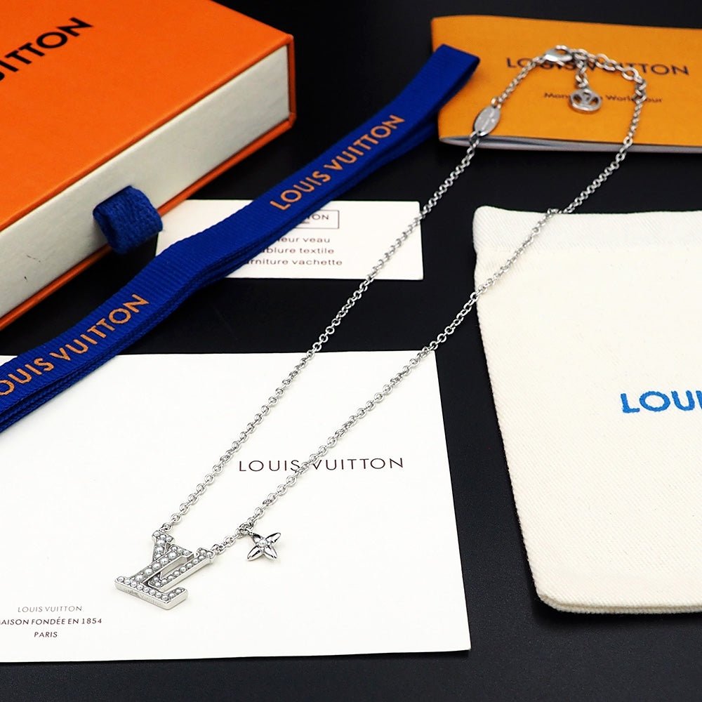 LV Gold Zircon LV Initial Motif Thin Bracelet - Image 6