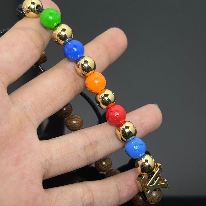 LV Wood & Bead Slider Asymmetrical Bracelet - Image 5