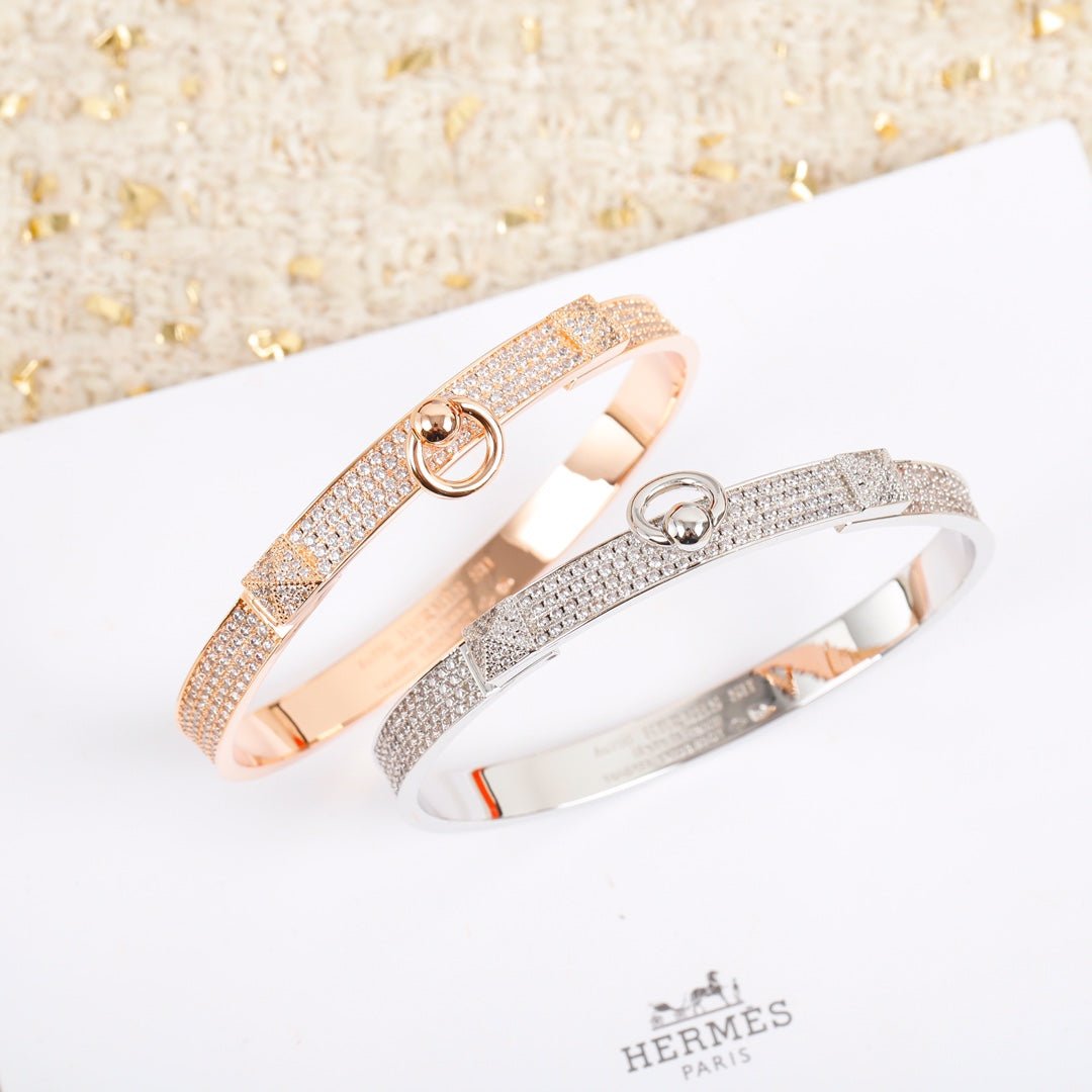 Hermès Silver Plated Full Collier Bracelet - Image 3