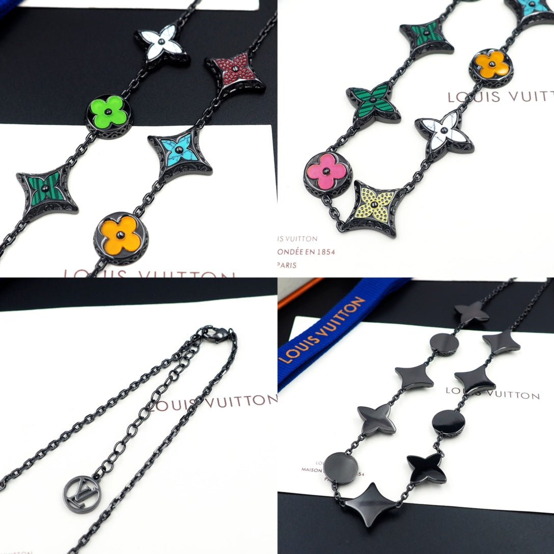 LV Flower Charm Necklace - Image 4