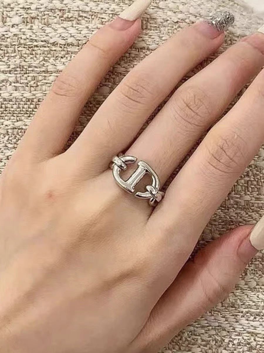 Hermès Silver Chaine d'Ancre Open Ring - Image 4