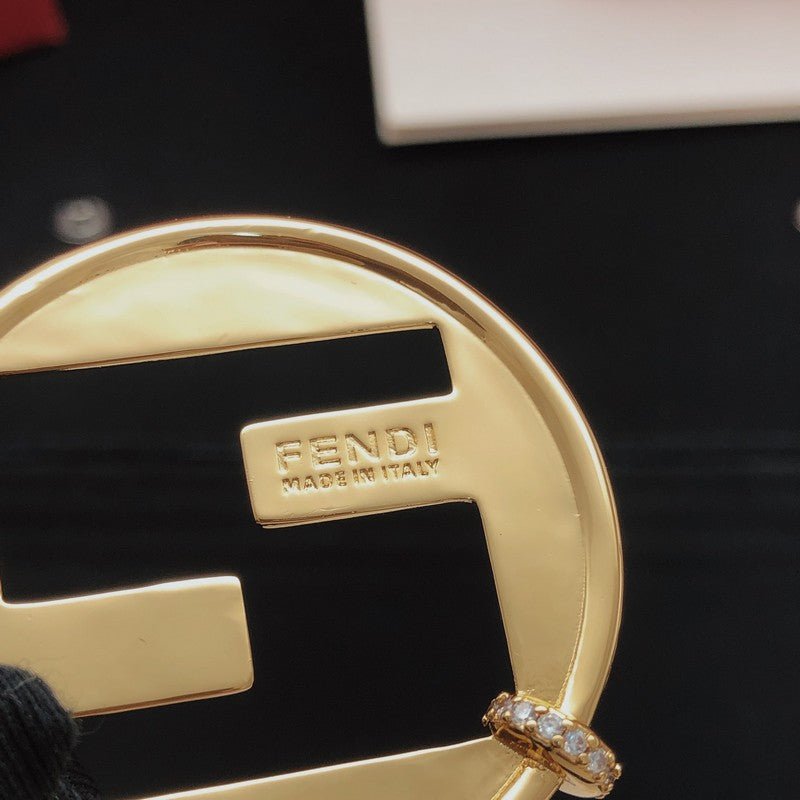 FENDI Metal FF Logo Large Earring - Image 4