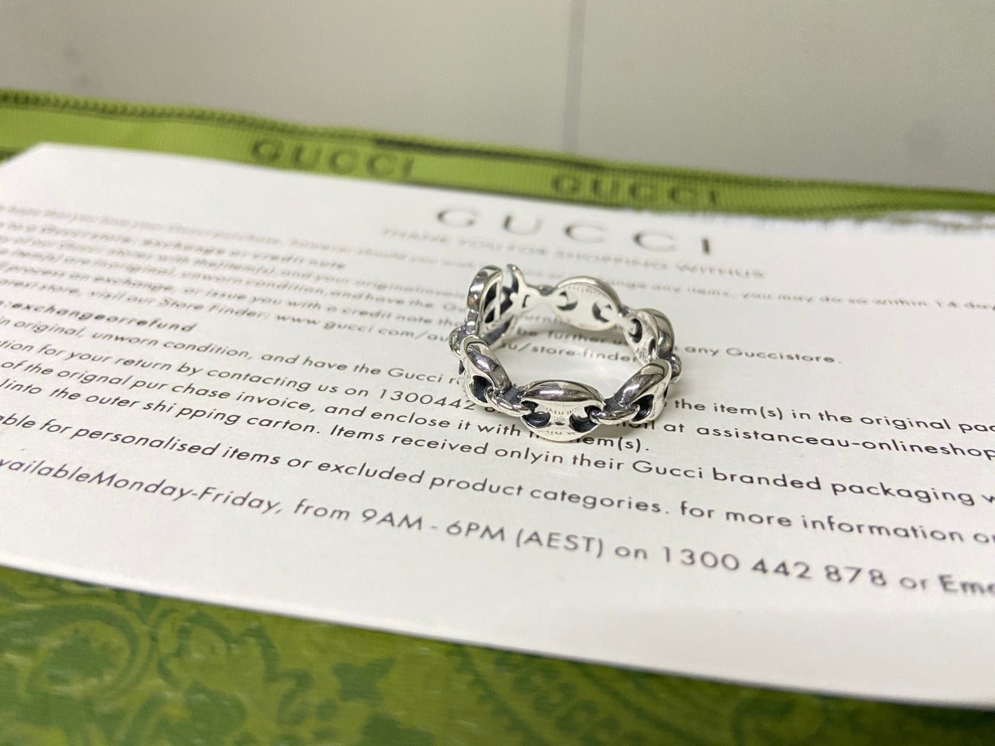 Alternative view of Double Gucci Interlocking Gucci Chain Ring
