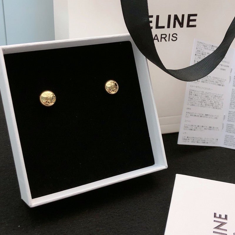 18K Celine Gold Earrings - Image 3