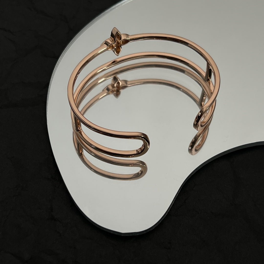 LV Rose Gold Diamond Bangle - Image 8