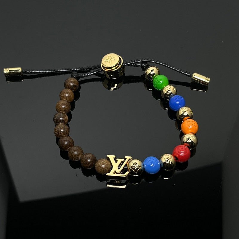 LV Wood & Bead Slider Asymmetrical Bracelet - Image 6
