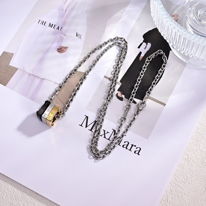 Alternative view of LV Two-Tone Cylinder Necklace