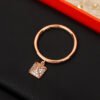 Hermès Rose Gold Diamond Pyramid  Ring