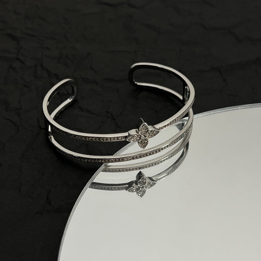 LV Rose Gold Diamond Bangle - Image 14