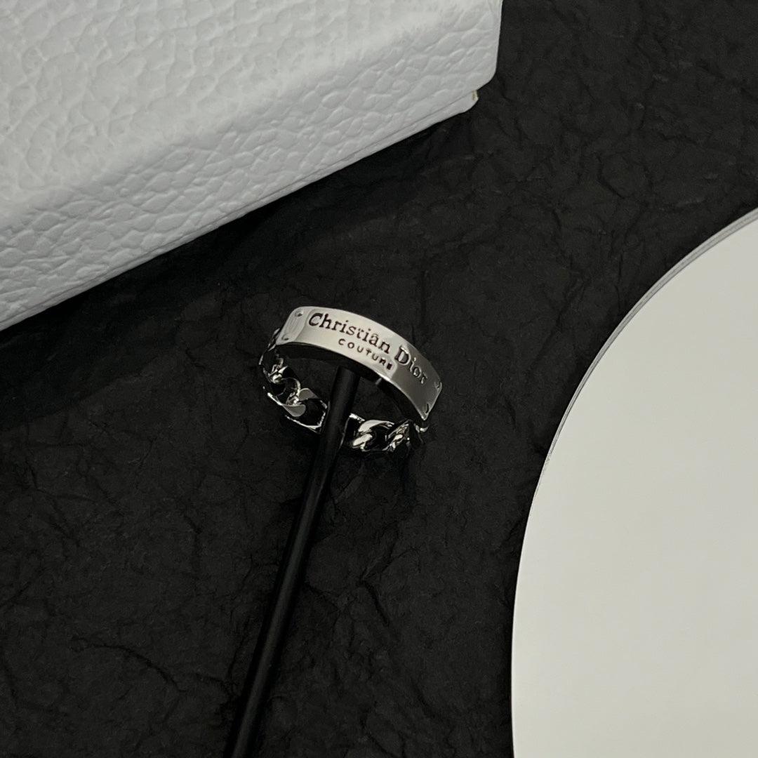 Dior Silver Cuban Chain Christian Dior Ring - Image 4