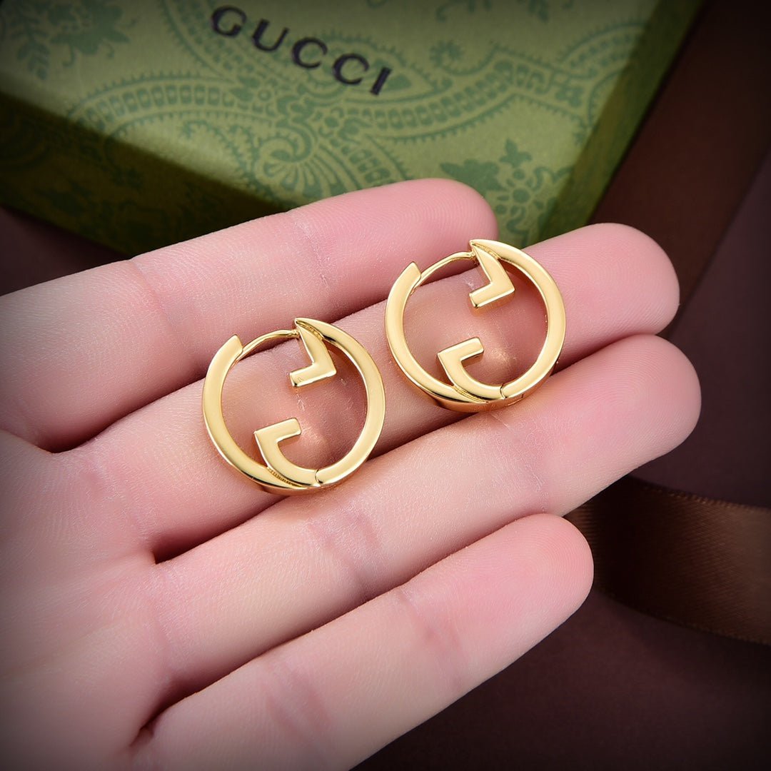 Alternative view of 18K Double Gucci Hollow Earrings