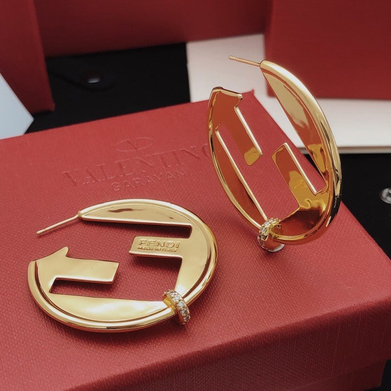 FENDI Metal FF Logo Large Earring - Image 6