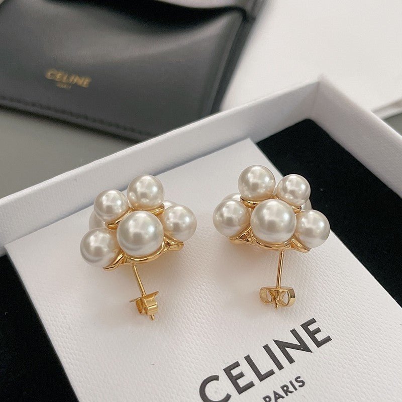 Alternative view of 18K Celine Pearls Gold Earrings