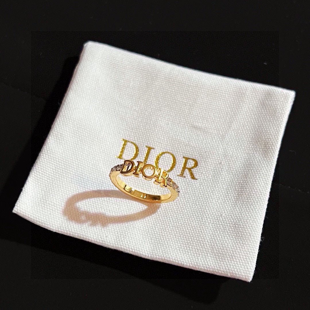 Dior Open Cuff Gold CD Logo Half Ring - Image 9