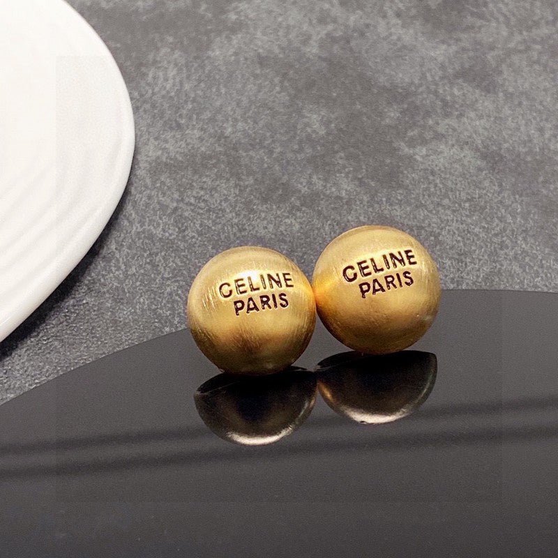 18K Celine Round Earrings - Image 5