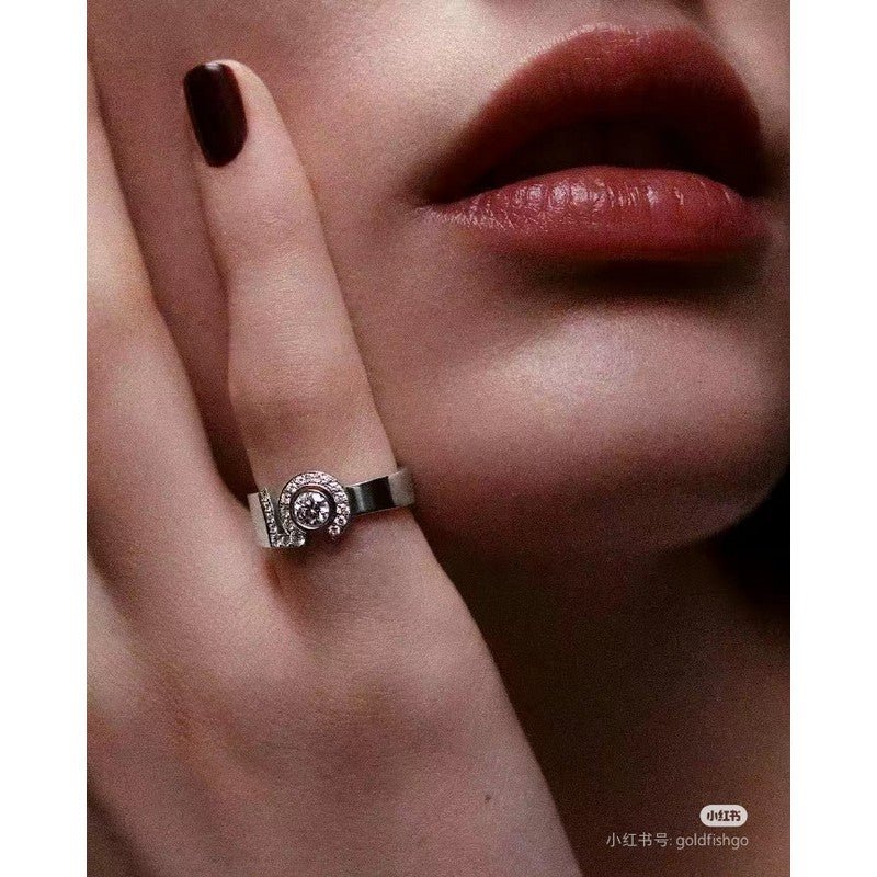 Chanel Rose Gold Spiral Crystal Open - Image 5