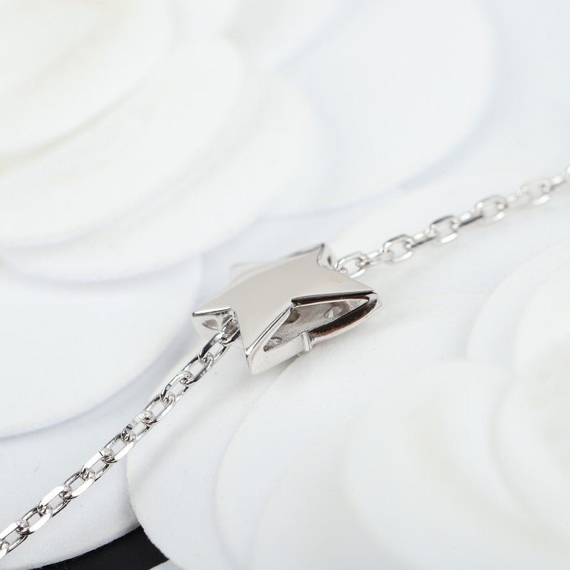 Chanel Silver Multi-Star Crystal Thin Bracelet - Image 6