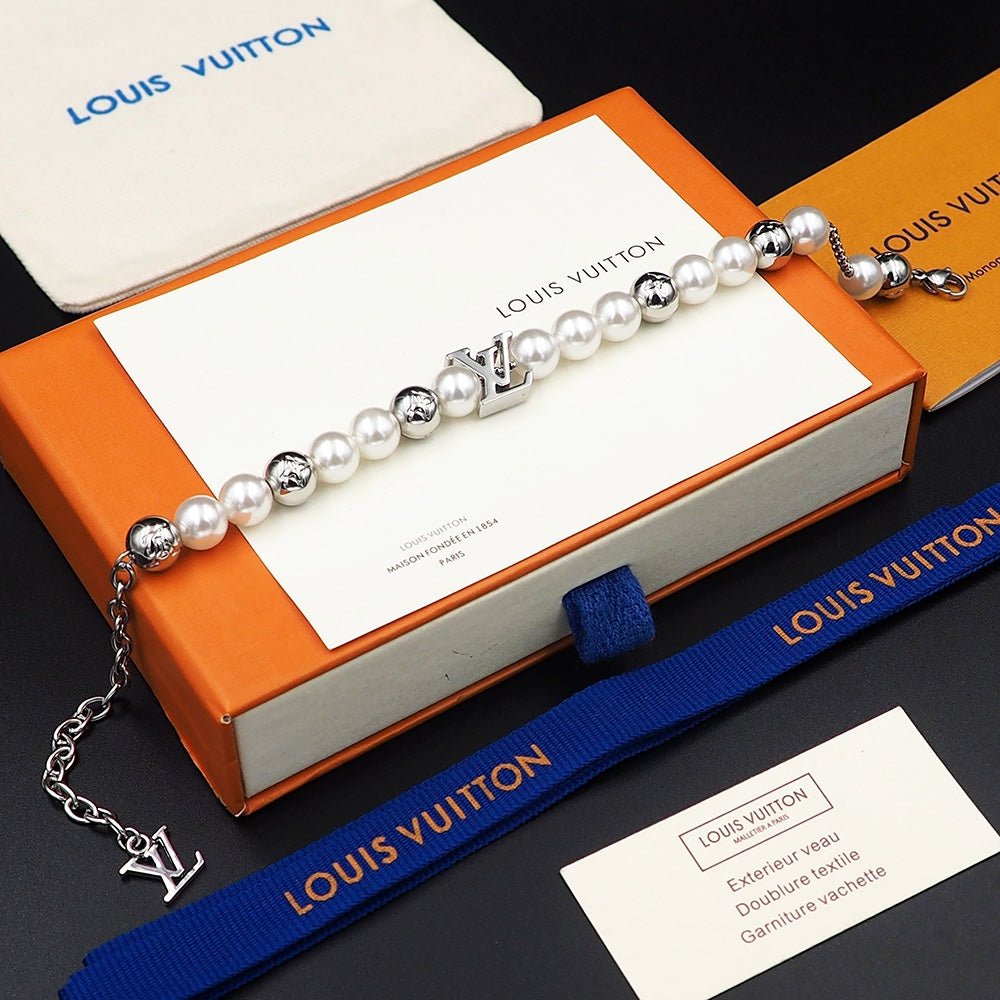 LV Pearl Logo Bracelet - Image 8