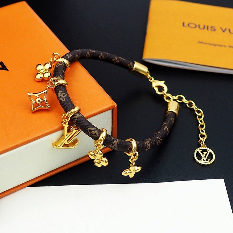 LV Multi-Charm Monogram Leather Bracelet - Image 4