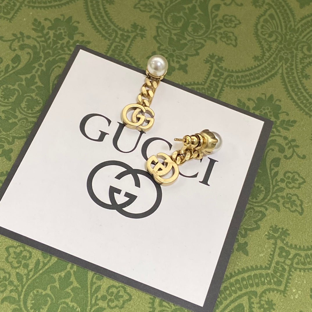 Alternative view of 18K Double Gucci Chain Earrings