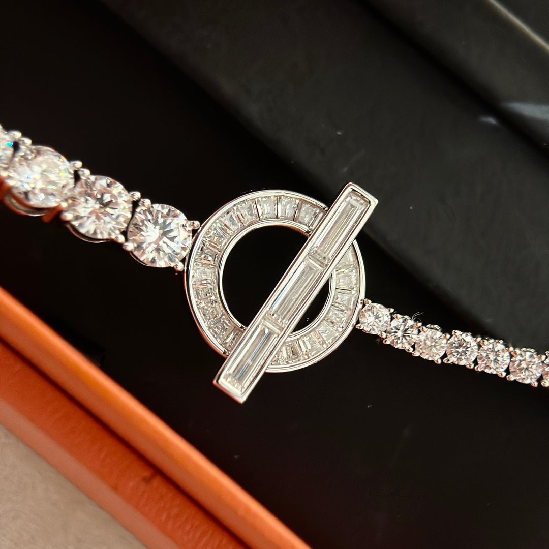 Hermès Full Paved Crystal T-Bar Bracelet - Image 7