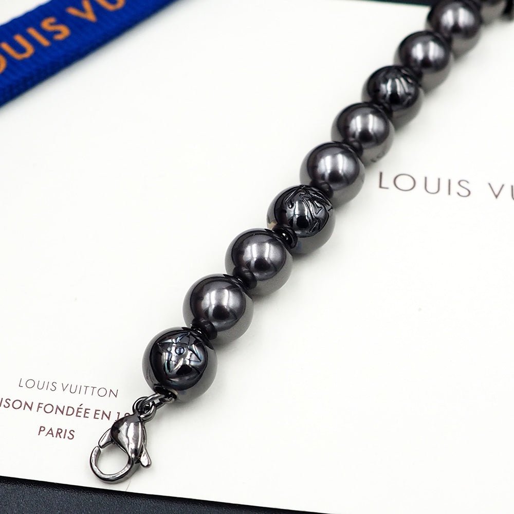 LV Grey Pearl Monogram Bracelet - Image 7