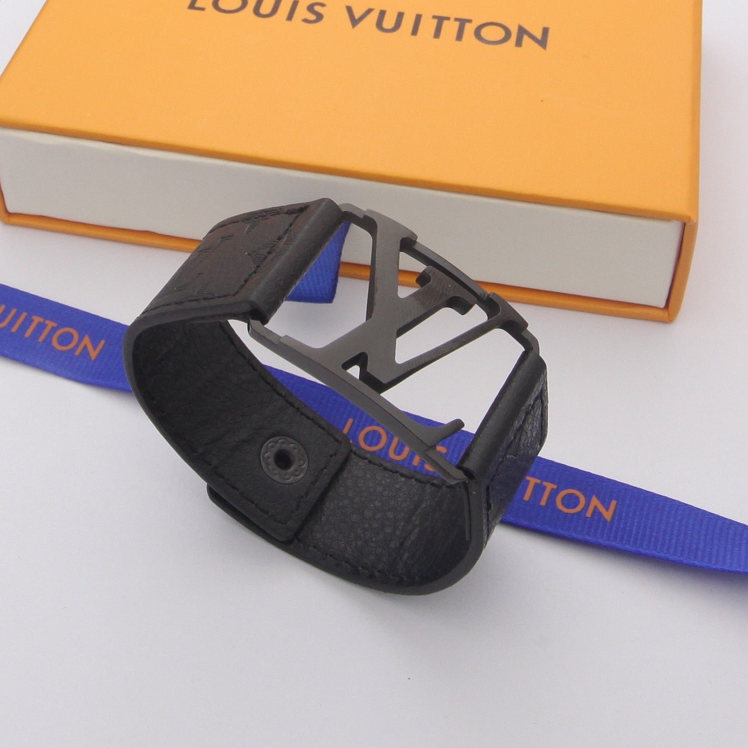 LV Monogram Leather Buckle Bracelet - Image 10