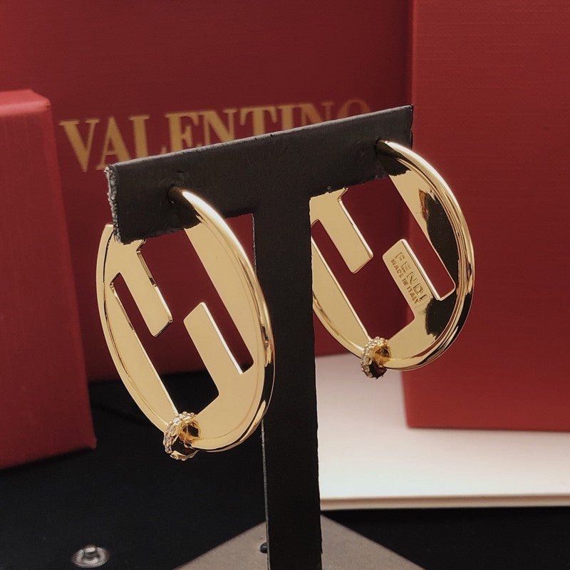 FENDI Metal FF Logo Large Earring - Image 8