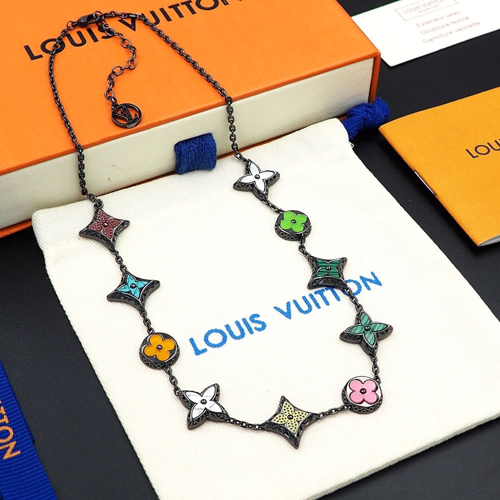 LV Flower Charm Necklace - Image 8