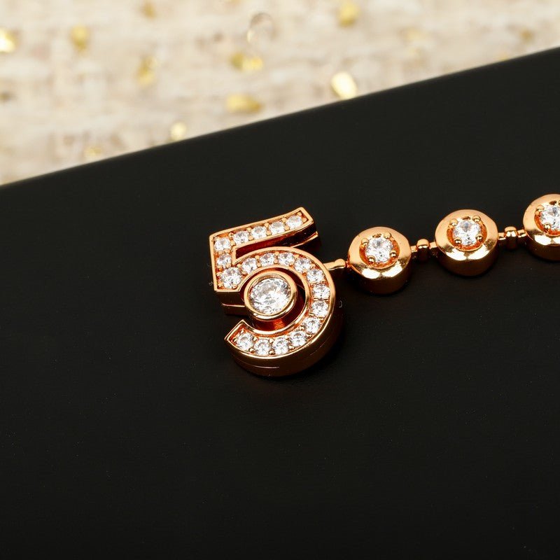 Chanel Gold Crystal No.5 Floral Bezel - Image 7