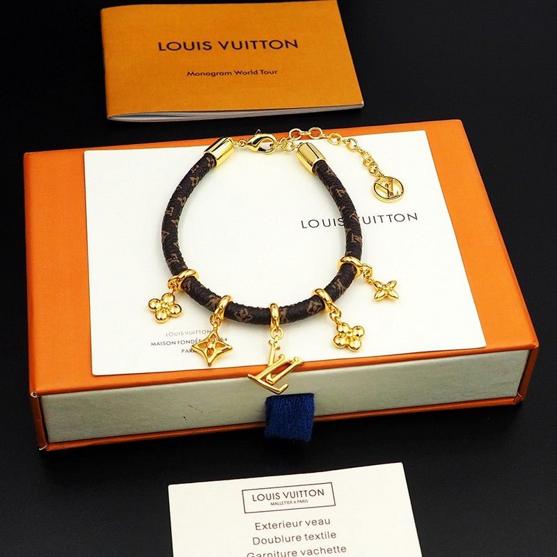 LV Multi-Charm Monogram Leather Bracelet - Image 5