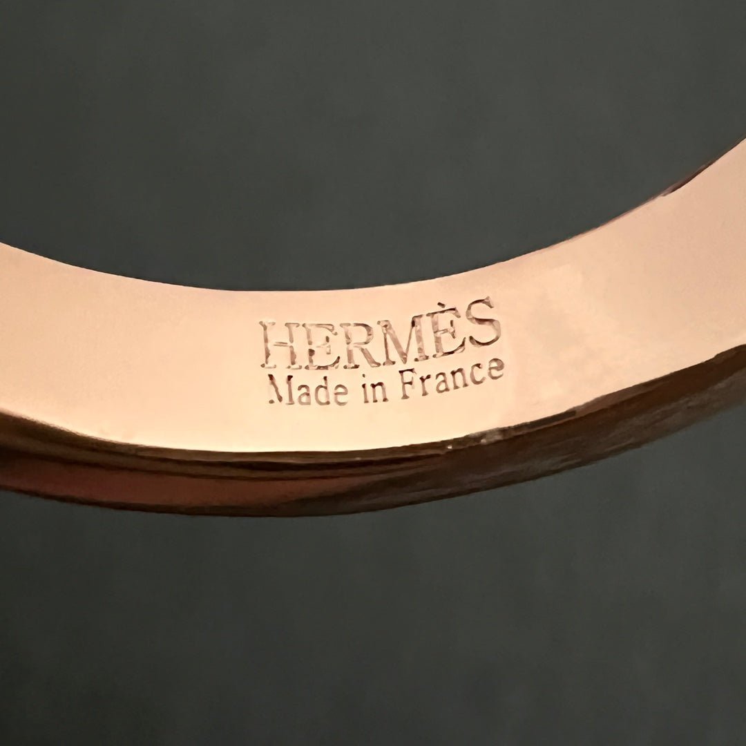 Hermès Rose Gold Kelly Knot Plain Ring - Image 9