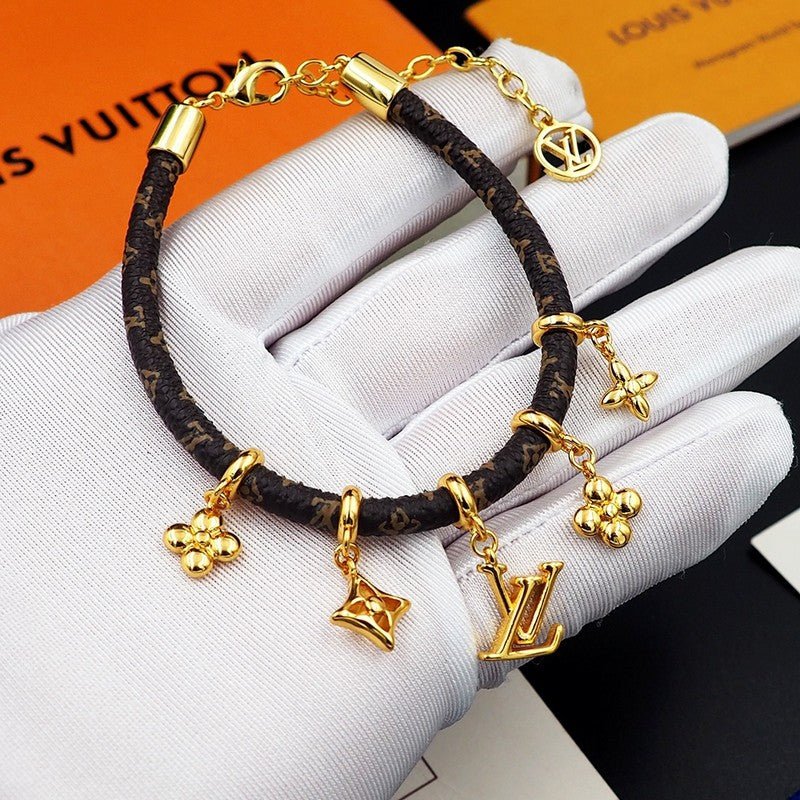 LV Multi-Charm Monogram Leather Bracelet - Image 6