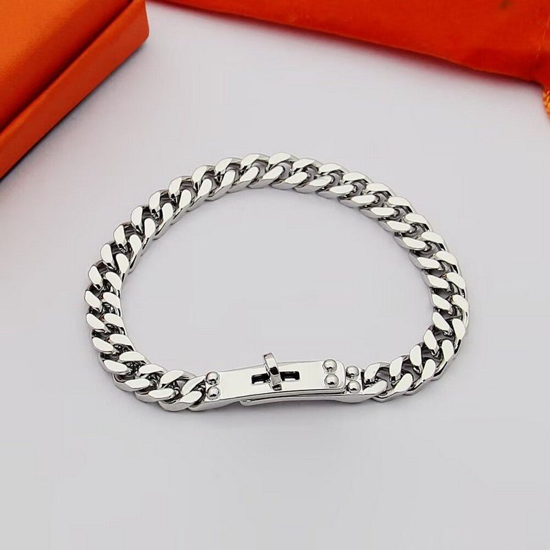 Hermès Cuban Chain Lock Clasp Bracelet Set - Image 4