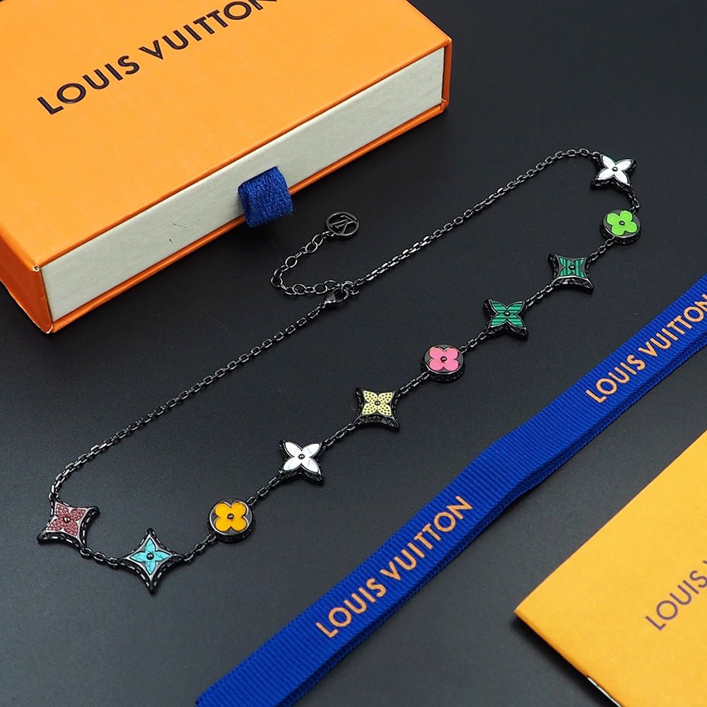 LV Flower Charm Necklace - Image 9