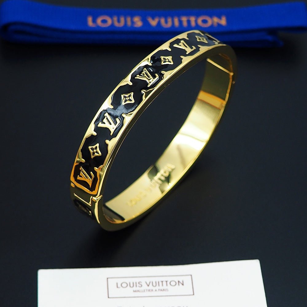 Alternative view of LV Red Enamel Gold Cuff