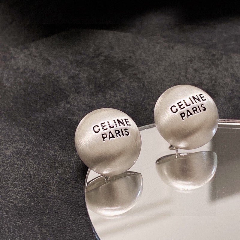 18K Celine Round Earrings - Image 8