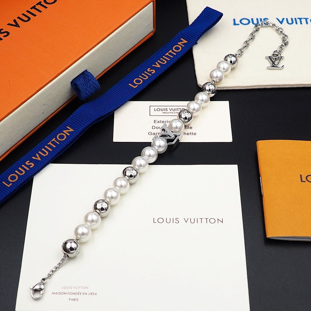 LV Pearl Logo Bracelet - Image 11